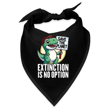 Aussterben ist keine Option Dinosaurier Umwelt - Bandana - Schwarz - Vorne