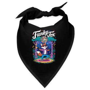 Funky Disco Fox Retro-Groove-Tanz für einen Disco - Bandana - Schwarz - Vorne