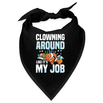 Clownfisch Aquaristischer Lebensstil für einen - Bandana - Schwarz - Vorne
