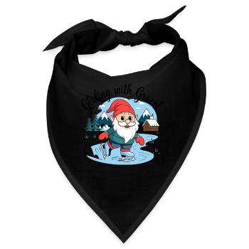 Gliding With Grace ISkating Dwarf Art - Bandana - Schwarz - Vorne