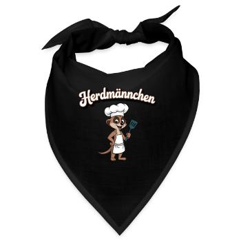 Herdmännchen Erdmännchen Wortwitz Koch - Bandana - Schwarz - Vorne