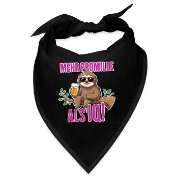 Mehr Promille als IQ Saufen Bier Alkohol Party Fau - Bandana - Schwarz - Vorne