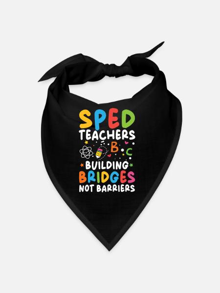 Sonderpädagogik Lehrer Brücken Bauen Nicht - Bandana Dreieckstuch - Schwarz