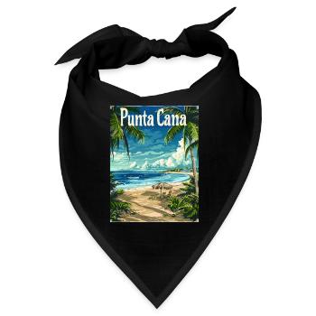 Punta Cana Tropisches Paradies Strandidylle - Bandana - Schwarz - Vorne