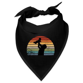 Vater und Tochter - Bandana - Schwarz - Vorne