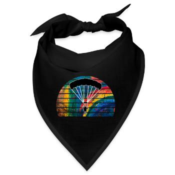 Fallschirm - Bandana - Schwarz - Vorne