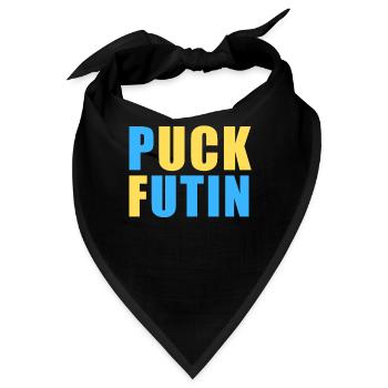 FK Putin, Puck Futin, Stand an der Seite der Ukraine, Antikrieg - Bandana - Schwarz - Vorne