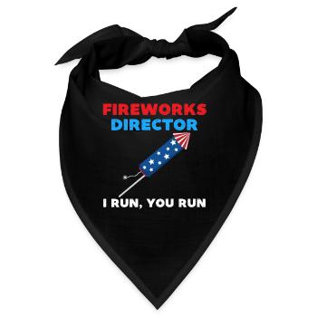 Feuerwerksdirektor lustig 4. Juli - Bandana - Schwarz - Vorne