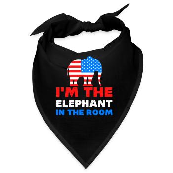 Ich bin der Elefant im Raum Republikaner - Bandana - Schwarz - Vorne