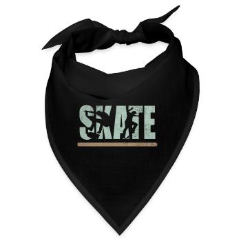 Skate Skater Skaten Skating Skateboard Boarding - Bandana - Schwarz - Vorne
