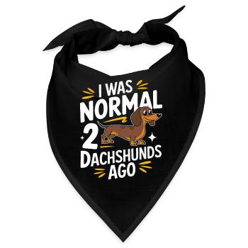 Dackel Hund - Bandana - Schwarz - Vorne