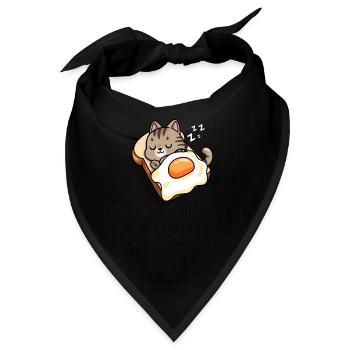 Braune Tabby Katze - Bandana - Schwarz - Vorne