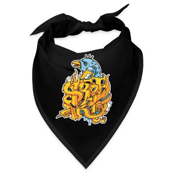 Graffiti Street art mit Adler und Krone - Bandana - Schwarz - Vorne