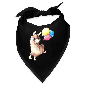 Geburtstags Alpaka - Bandana - Schwarz - Vorne