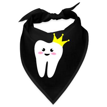 crown tooth Zahn mit Krone - Bandana - Schwarz - Vorne