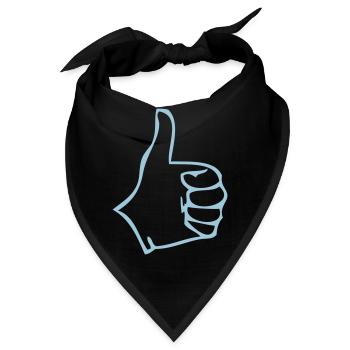 Daumen okay gültig - Bandana - Schwarz - Vorne