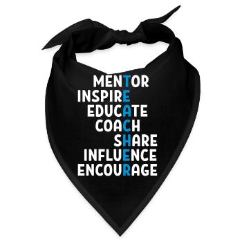 Teacher - Bandana - Schwarz - Vorne