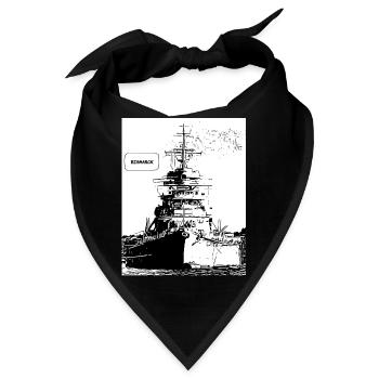 gepanzertes Design - Bandana - Schwarz - Vorne