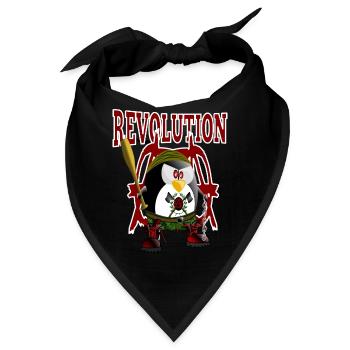 Pinguin, Revolution - Bandana - Schwarz - Vorne