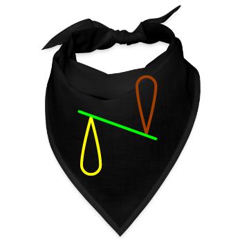 Geometrische Formen und Formen von Kibs - Bandana - Schwarz - Vorne