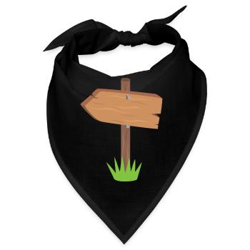 Schild - Bandana - Schwarz - Vorne