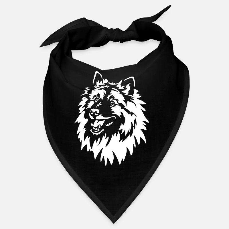 Wolfsspitz Kopf "Black Edition" Bandana