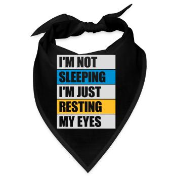 im not sleeping Zitat - Bandana - Schwarz - Vorne