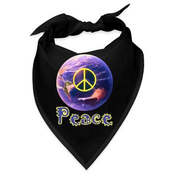 Frieden Weltweit - Bandana - Schwarz - Vorne