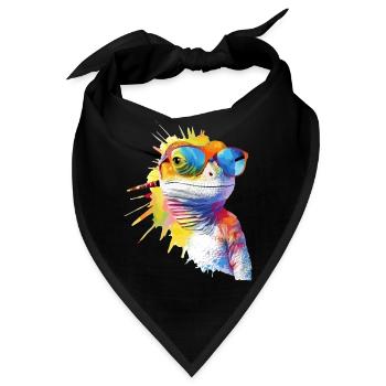 Pik die Eidechse - Bandana - Schwarz - Vorne