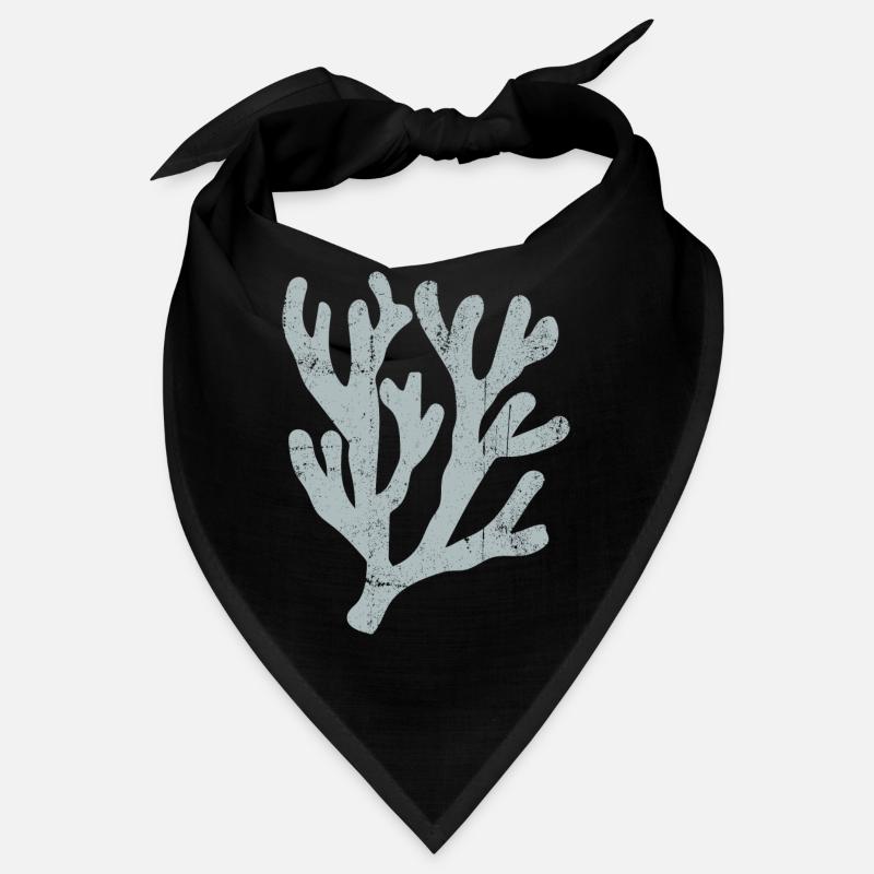 Silhouette de branche de corail pastel Bandana