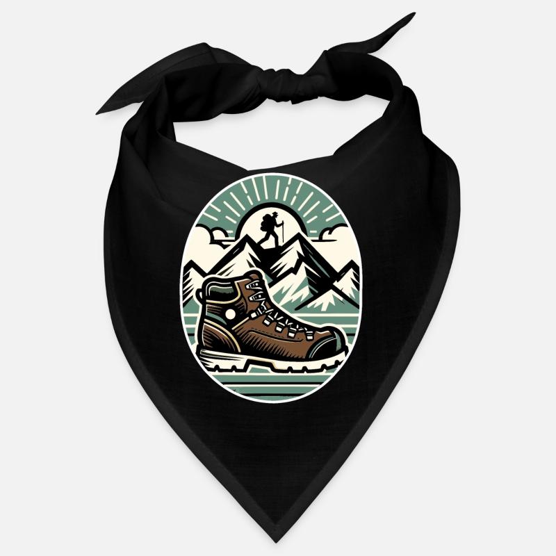 Drawing Hiker Bergwanderschuh Bandana