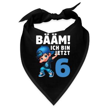 BÄÄM! Ich bin jetzt 6 - Bandana - Schwarz - Vorne