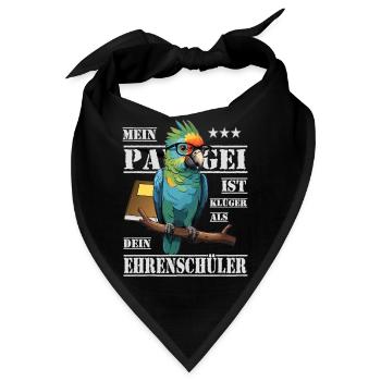 Mein Papagei ist Klüger... - Bandana - Schwarz - Vorne