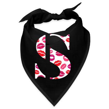 Briefe s Küsse - Bandana - Schwarz - Vorne