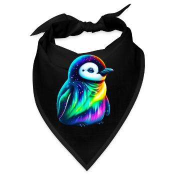 Aurora Borealis Pinguin - Bandana - Schwarz - Vorne