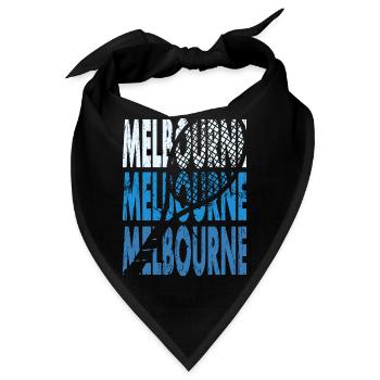 Tennis Shirt Melbourne Turnier Australien Design - Bandana - Schwarz - Vorne