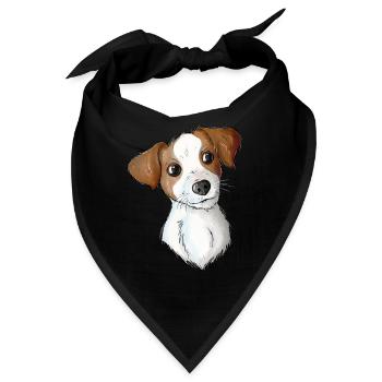 Jack Russell Pattern 2 2 - Bandana - Schwarz - Vorne