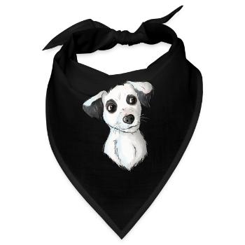 Jack Russell Pattern 6 - Bandana - Schwarz - Vorne