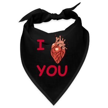 Blutrünstige Liebe (Rot) - Bandana - Schwarz - Vorne