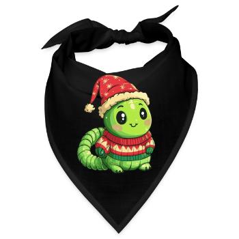 Wurm Weihnachten - Bandana - Schwarz - Vorne