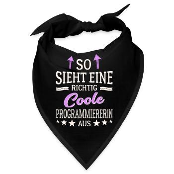 So sieht eine richtig coole Programmiererin aus IT - Bandana - Schwarz - Vorne
