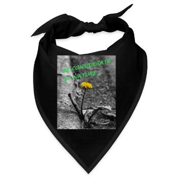 Nimm Rücksicht auf die Natur - Bandana - Schwarz - Vorne