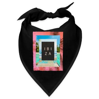 Ibiza Sommer Sonne Strand Meer Palmen Party - Bandana - Schwarz - Vorne