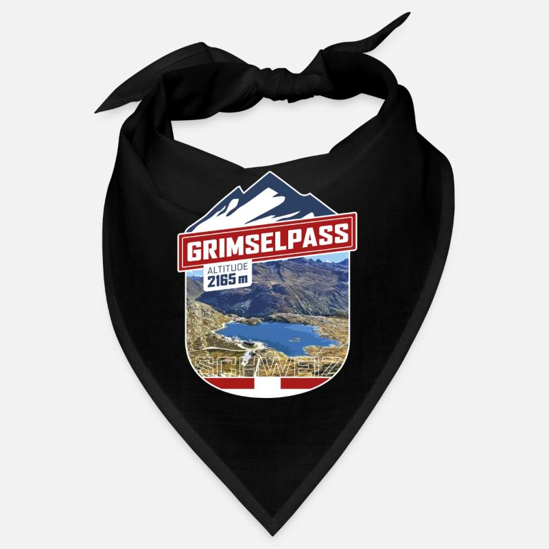 Grimselpass | Sticker - Bandana - Schwarz