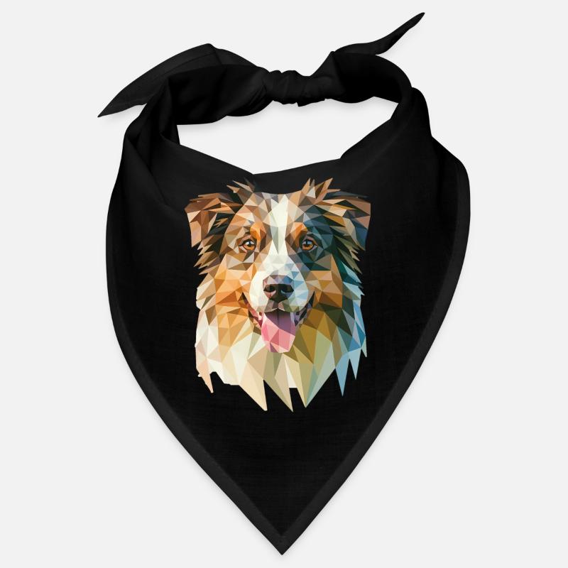 Australian Shepherd - Cooles Low Poly Logo Bandana
