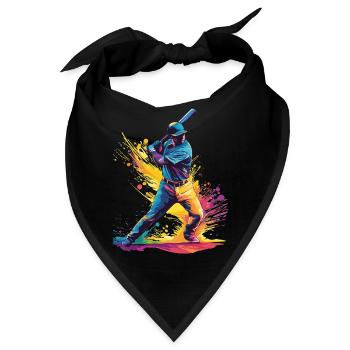 Baseball Spieler - Bandana - Schwarz - Vorne