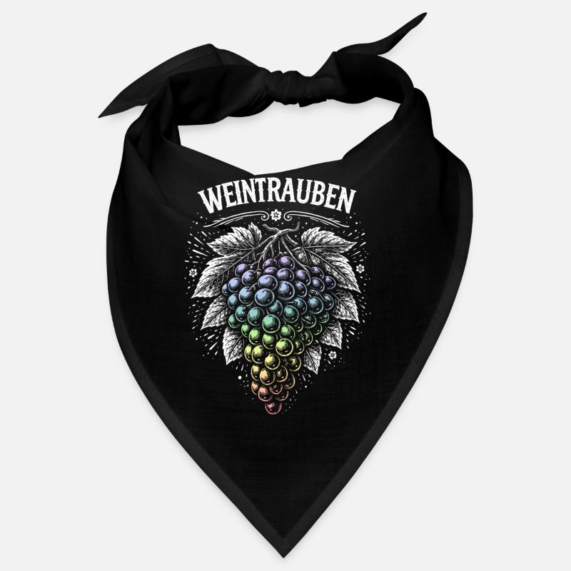 Weintrauben Regenbogen Motiv Bandana