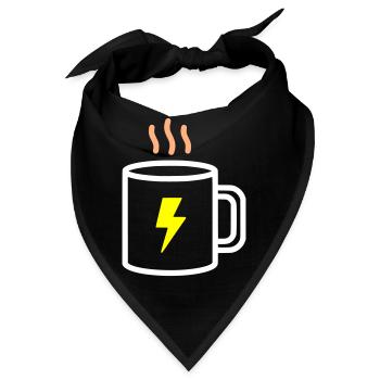Kaffeebecher Energie Blitz - Bandana - Schwarz - Vorne