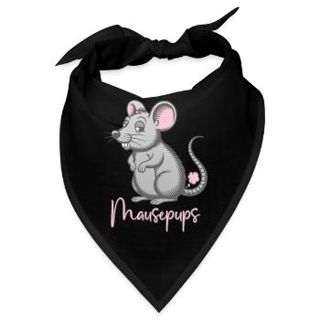 Mausepups Mause Pups Maus Pupsen Furzen Furz - Bandana - Schwarz - Vorne