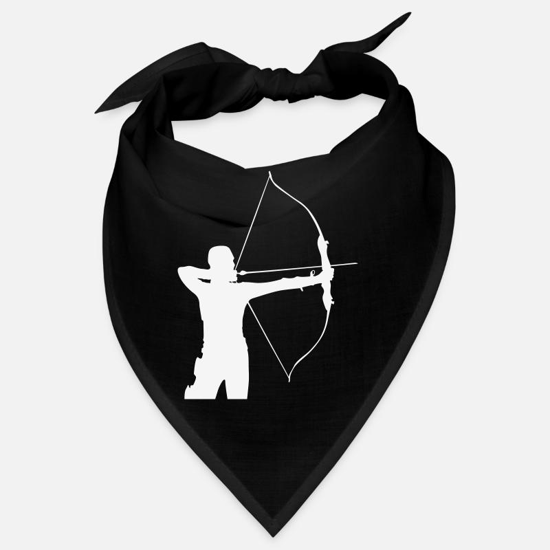 Bogenschütze Silhouette - Bandana - Schwarz
